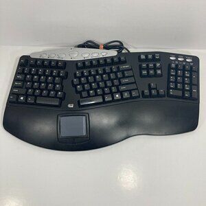 ADESSO PCK-308UB BLACK Wired Ergonomic Contoured Multimedia Touchpad Keyboard